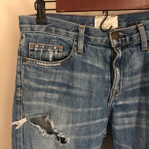 Free People Boyfriend Distressed Jeans